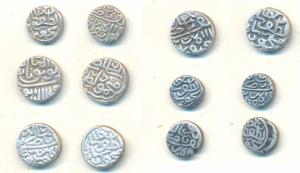 Mahmud Shah III bin Latif, Silver ½ (3) & Tanka (3), al wathiq legend, AH 957 & 92X (G&G G