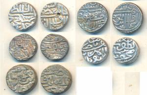 Silver Tanka (5), Mahmud Shah I (2), AH 867 & 912; Muzaffar Shah II, AH 929; Mahmud Shah I