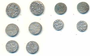 Silver ½ & Tanka, Mahmud Shah I (2), AH 907 & 916; Muzaffar Shah II (1), AH 925; Mahmud Sh