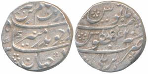 Aurangzeb (AH 1068-1118; 1658-1707 AD), Silver Rupee, Bareli Mint, AH 1110/42, complete mi