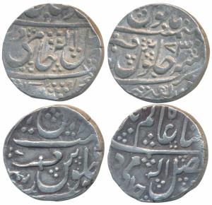 Mahadji Rao (AH 1175-1209; 1761-1794 AD), Silver Rupee, 11.32g, Dar-ul-Fath Ujjain Mint, i