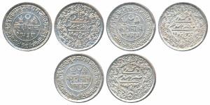 Khengarji III, Silver 5 Kori (3), in the name of Victoria, VS 1938/1881 AD; VS 1938/1882 A