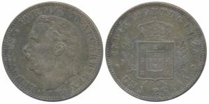Luiz I (Ludwig) (1861-1889 AD), Silver Uma Rupia / Rupee, 1882 (KM 312). Extremely Fine.