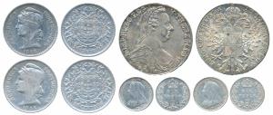 Austria, Maria Theresa, Silver Thaler, 27.92g, 1780, Restrike; Portugal, Silver 50 Centavo