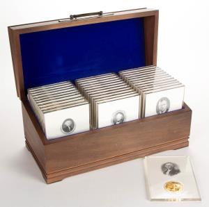 Great American Presidents, Gold Gilt Silver Medallion (36), each 35.5 grams, total weight 
