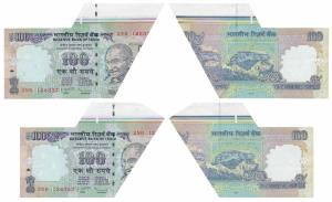 Rupees 100, signed D. Subbarao, Error, margin with extra paper in top right corner with pr
