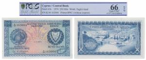 Cyprus, 250 Mils, watermark Eagle’s Head, 1974, in order of consecutive serial number with