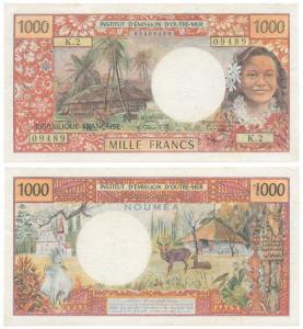 French Pacific Territories, French Administration, 1000 Francs, ND (1996), multicolor, a h