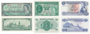 Canada, Elizabeth II, 1 Dollar, 1967, (KM 84); Hong Kong, Elizabeth II, 1 Dollar, 1959 (KM