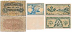 East African Currency Board, George VI, 5 Shillings, Nairobi, 1939 (KM 29a); French Indo-C