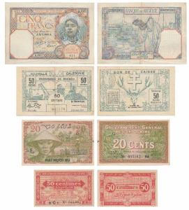 New Caledonia, 50 Centimes, 29-3-1943 (KM 54); Algeria, French Administration-Post World W