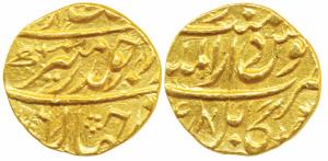 Aurangzeb (AH 1068-1118; 1658-1707 AD), Gold Mohur, 11.03g, Kabul Mint, AH (11)16/48, Badr