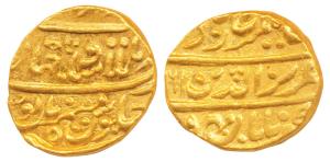 Alamgir II (AH 1167-1173, 1754-1759 AD), Gold Mohur, 10.88g, Dar-ul-Khilafat Shahjahanabad