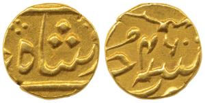 Gold 1/3 Mohur or Panchia, struck at the Ahmedabad Mint, (circa 1800-15 AD), Yr 46, Privy 