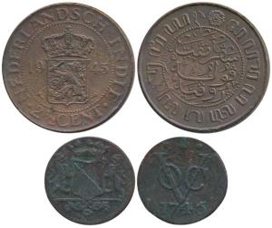 Netherlands East Indies, Copper Duit, 1.37g, obv.crowned arms, rev. VOC and date 1746 (KM 