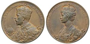 George V Coronation Medal 1911, Copper, 77.7g, obv. crowned bust of George V, June 22, 191
