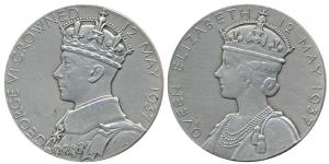 George VI Coronation Medal, Silver, 91.93g, 12th May 1937, obv. crowned bust of George VI,