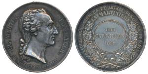 Claude Martin, Silver Medal, Type III, obv. bust to right, with divided legend around bust