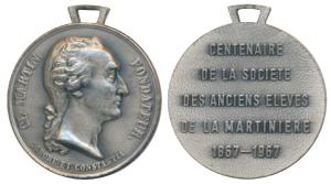 Claude Martin Medal, Bronze, Centenary Medal 1867-1967, obv. bust to right. Extremely Fine