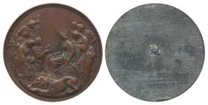 International Exhibition Medal 1862, London, Britannia seated, attended by other allegoric