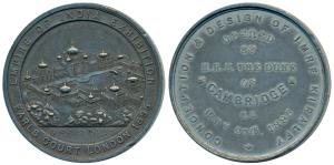 Empire of India Exhibition, White Metal Medal, 50.72g, obv. aerial view of exhibition buil