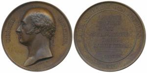 Prime Minister, The Right Honourable George Canning MP, Memorial Medal, 1827. Extremely Fi