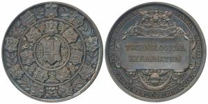 Technological Examination London Institute Medal, Silver Medal, 74.15g, rev. Technological