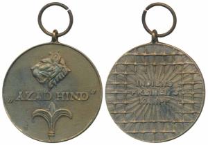 Azad Hind / Tamgah-i-Azadi Medal, Bronze Medal, obv. a tiger and fleur-de-lis below, rev. 