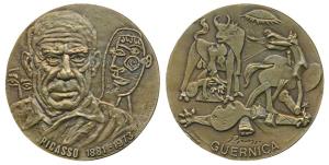Pablo Picasso, Bronze 130g, issued by the Paris Mint on the death anniversary of the artis