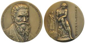Antonio Soares, Bronze, 200g, Spanish painter and sculptor, obv. bust of the painter with 