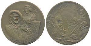 Reubens, Bronze Medallion, 220g, obv. portrait of Reubens, rev. his famous painting The Fo