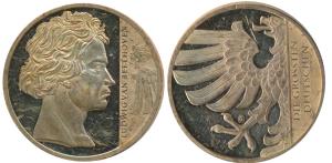 Ludwig van Beethoven (1756-1791), Bronze Medal, 20g, rev. the German coat of arms comprisi