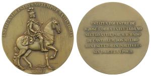 Jose I (1750-1777), Bronze Medal, rev. king on horseback. Extremely Fine.