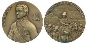Joao VI (1816-1826), Bronze Medal, rev. king on horseback. Extremely Fine.