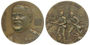 Luis I (1861-1889), Bronze Medal, rev. exploration in Africa. Extremely Fine.