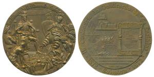 Vasco da Gama, Heavy Bronze Medallion, 1972, obv. scene of Vasco Da Gama meeting Portugues