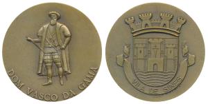 Vasco Da Gama, Plaque, Bronze, 1969, 5th centenary of his birth, obv. Portrait and legend 