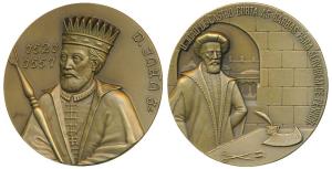 Joao de Castro, Bronze Medallion, obv. Portrait of Joao de Castro with legend around, rev.