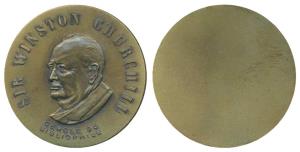 Winston Churchill, Bronze Medal, obv. bust to left. Extremely Fine.