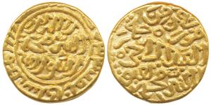 Muhammad Shah III bin Tughluq, Gold Adli, 9.09g, Dar ul Mulk Sultanpur Mint, fi zaman type