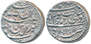 Jahangir, Silver Heavy Rupee, 13.49g, 20% overweight, Agra Mint, ‘Sakhat Noorani’ couplet,