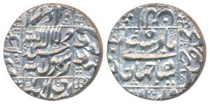 Shah Jahan (AH 1037-1068, 1628-1658 AD), Silver Rupee, 11.3g, Junagadh Mint, AH 1054, lege