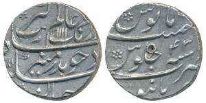 Aurangzeb, Silver Rupee, 11.56g, Burhanpur Mint, AH 1111/43 (KM 300.24). About Extremely F