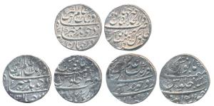 Aurangzeb, Silver Rupee (3), Bareli Mint, AH 1117/49; Khambayat Mint, AH 1089/22; Shahjana