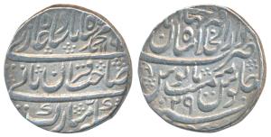 Muhammad Shah, Silver Rupee, 11.26g, Dar-ul-Khilafat Shahjahanabad Mint, AH 116X/29, (KM 4