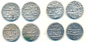 Muhammad Shah, Silver Rupees (4), Mustaqir al-Khilafat Akbarabad Mint, AH 114X/9; Allahaba