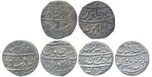 Muhammad Shah, Silver Rupees (3), Dar-ul-Khilafat Shahjahanabad Mint, AH 114X/12; Kora Min