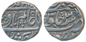 Kora Mint, Silver Rupee, 11.22g, in the name of Shah Alam II, AH 117X/ 3, trident and cruc