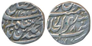 Jawahir Singh (AH 1177-1182, AD 1763-1768), Silver Rupee, 11.26g, Akbarabad Mint, AH 1181/