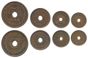 Vijayrajji (VS 1998-2004, 1942-1948 AD), Copper Adhio, Payalo, Dhabu and Dhinglo, all date